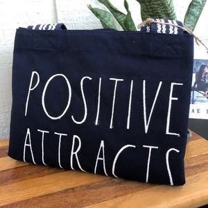 Rae Dunn “POSITIVE ATTRACTS POSITIVE” Tote Bag